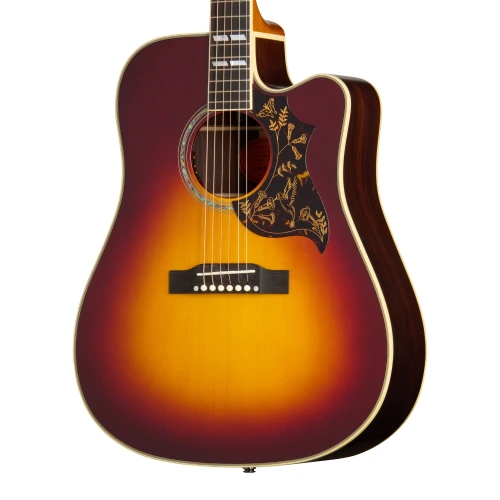Epiphone Hummingbird Deluxe EC Elektro Akustik Gitar (Autumn Burst) 3