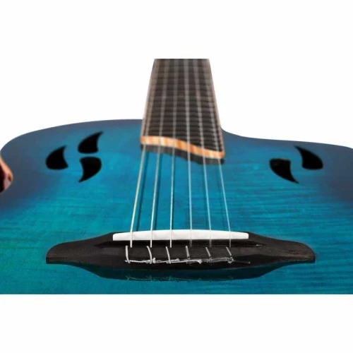 Ortega TourPlayer Deluxe RTPDLX- FMA Elektro Klasik Gitar (Blue Burst) 4