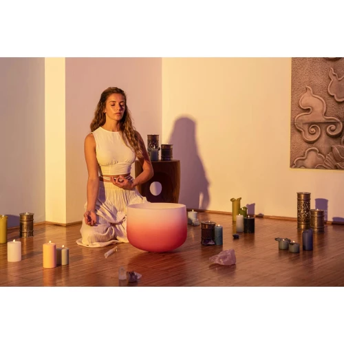 Meinl Sonic Energy CSBC14C Root Chakra 14’’ Crystal Singing Bowl Note C4 (Color Frosted Red) 3