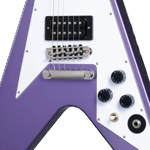 Epiphone Kirk Hammett 1979 Flying V Elektro Gitar (Purple Metallic) 7