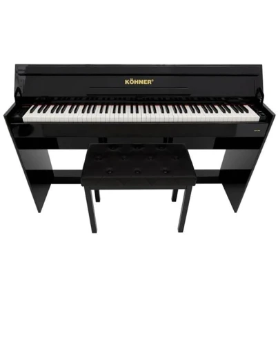 KÖHNER SLP-245 BK Dijital Konsol Piyano, Bluetooth, Tuş Hassasiyeti, 88 Tuşlu, Kapaklı (KULAKLIK VE TABURE) 2