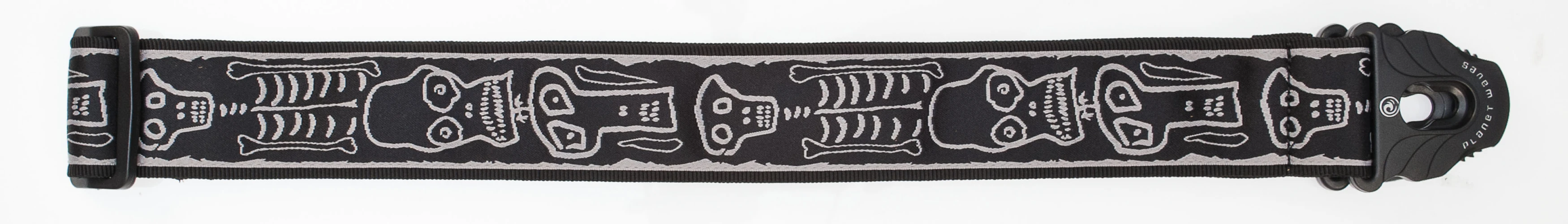PLANETWAVES 50PLJS01 GİTAR ASKISI, 50MM, LOCK-JS SKULL N BONESS 2