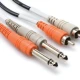 HOSA Dual 1/4'' TS (M) - RCA (M) Balanssız kablo 3 mt. 1
