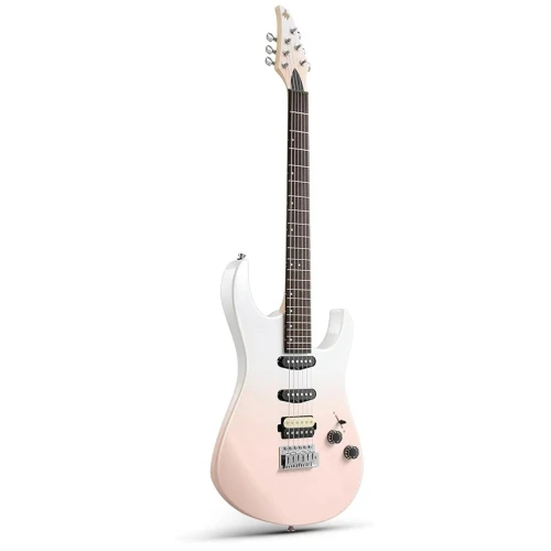 Donner DMT-66 Elektro Gitar (Pink-White Gradient) 1
