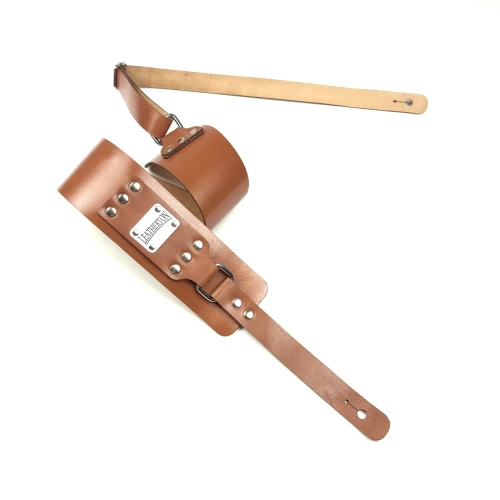 Leatherton LT Fastback Hakiki Deri Gitar Askısı (Camel) 1
