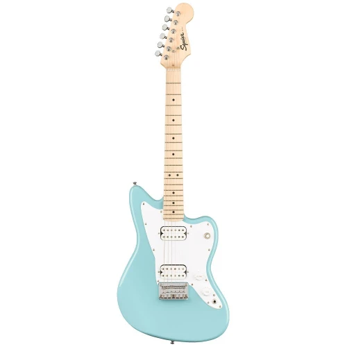 Squier Mini Jazzmaster HH Akçaağaç Klavye Daphne Blue Elektro Gitar 1