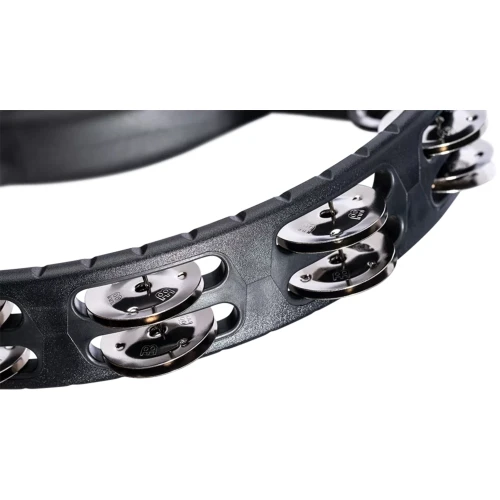 Meinl HTMT1BK ABS Plastic Stainless Steel Jingles 2 Row Tamburin (Siyah) 5