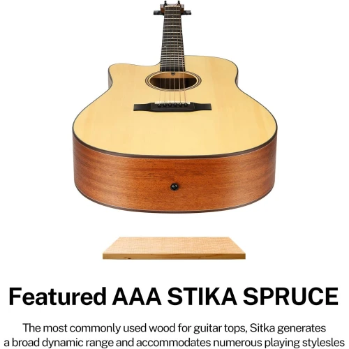 Donner DAG-1CL Solak Akustik Gitar Paketi (Natural) 4