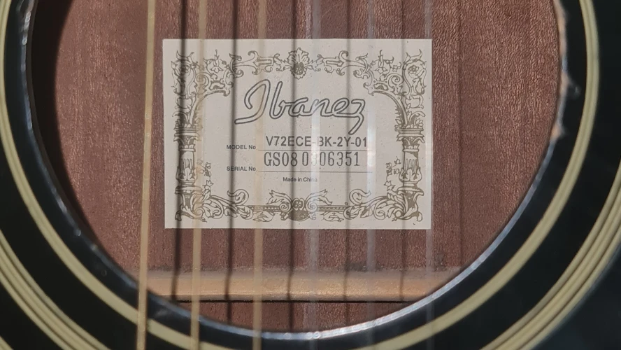 Ibanez V72ECE-BK Elektro Akustik Gitar 2