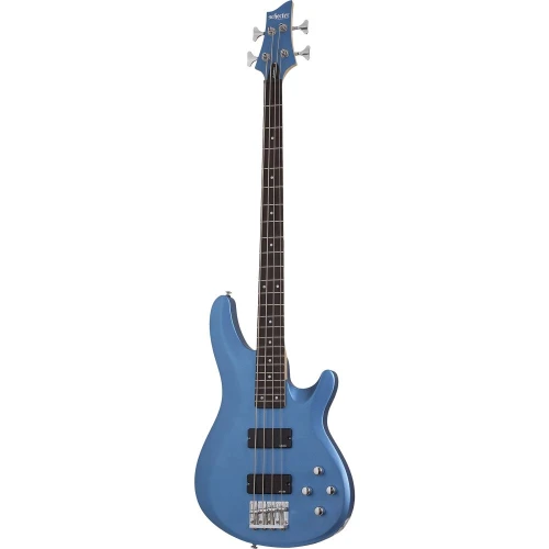 Schecter C-4 Deluxe Bas Gitar (Satin Metallic Blue) 1
