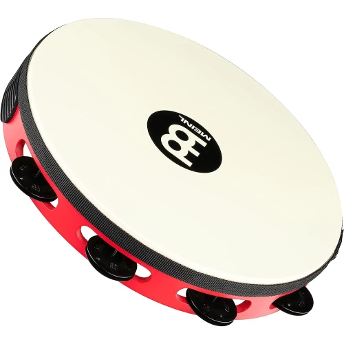 Meinl TAH1BK-R-TF Tour Jingle Wood True Feel Head 1 Row Tamburin (Red Black) 1