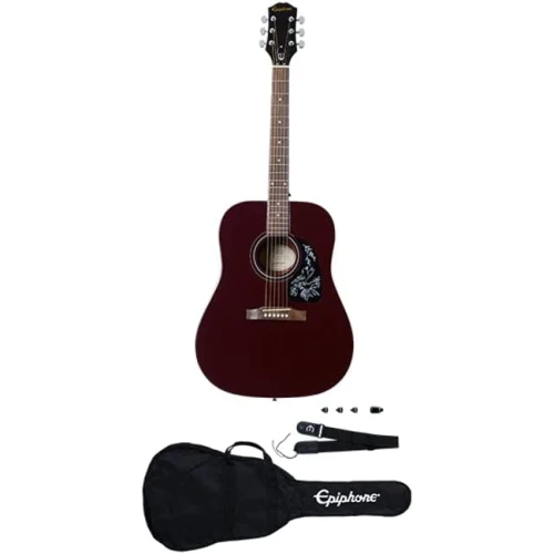 Epiphone Starling Akustik Gitar Başlangıç Paketi (Wine Red) 1