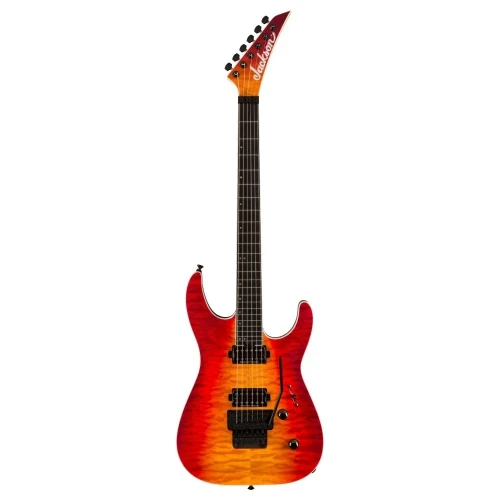 Jackson Pro Plus Serisi Dinky DKAQ Abanoz Klavye Firestorm Elektro Gitar 1