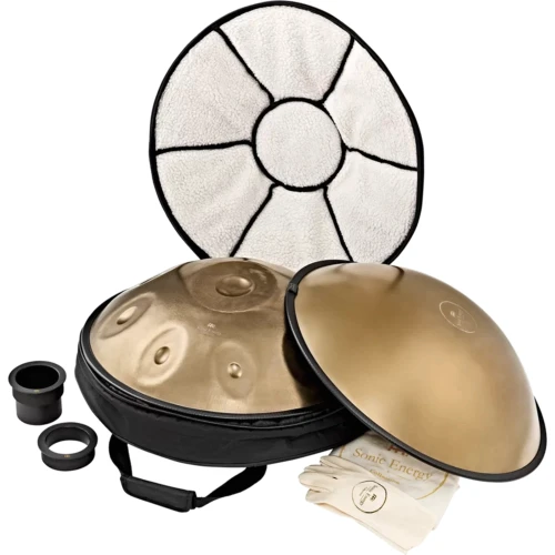 Meinl Sonic Energy HPSTL100 Stainless Steel 10 Notes D Kurd Handpan (Vintage Gold) 3