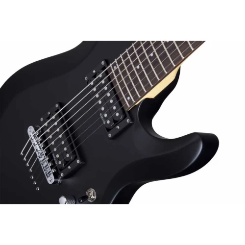 Schecter C-7 Deluxe Elektro Gitar (Satin Black) 3