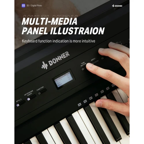 Donner SE-1 Dijital Piyano Set (Siyah) 4