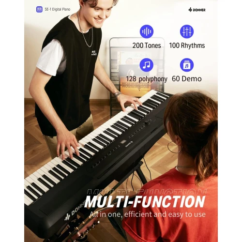 Donner SE-1 Dijital Piyano Set (Siyah) 3