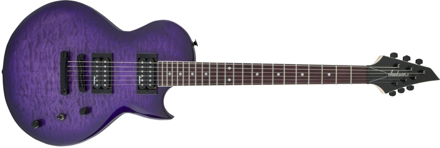 Jackson JS Monarkh SC JS22Q Amaranth Klavye Transparent Purple Burst Elektro Gitar 1