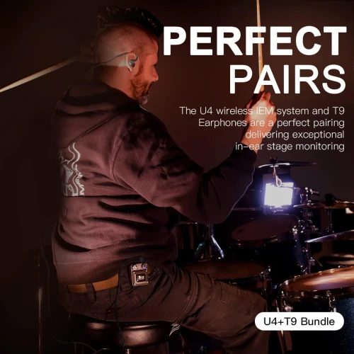 Xvive XV-U4T9 U4 Kablosuz In-ear Monitör Sistemi + T9 Monitör Kulaklık Seti 2