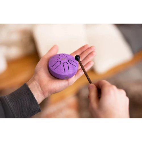 Meinl Sonic Energy PSTD1PLF Pocket Steel A-major 3'' Tongue Drum (Purple) 4