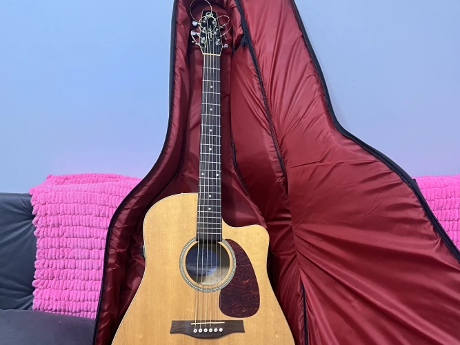 Seagull Entourage CW QI Elektro Akustik Gitar (Natural Spruce) 8