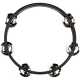 Meinl CTA2S-BK 8" Black Steel Jingle Wood Compact Tamburin (Siyah) 3