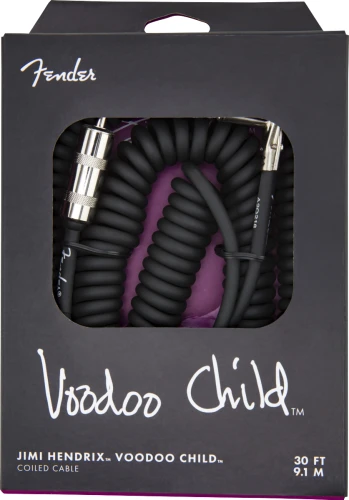 Fender Hendrix Voodoo Child Coil Düz/L Uçlu 9m Siyah Enstrüman Kablosu 1