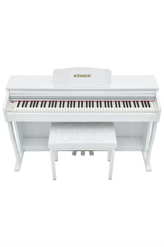 KÖHNER SLP-275 Wh Dijital Konsol Piyano, Bluetooth, Tuş Hassasiyeti, 88 Tuşlu, Kapaklı (ve Tabure ) 1