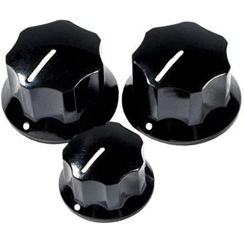 Fender Pure Vintage 60s Jazz Bass 3 Black Kontrol Düğmesi 2