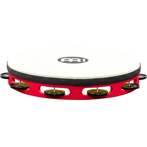 Meinl TAH1BK-R-TF Tour Jingle Wood True Feel Head 1 Row Tamburin (Red Black) 5