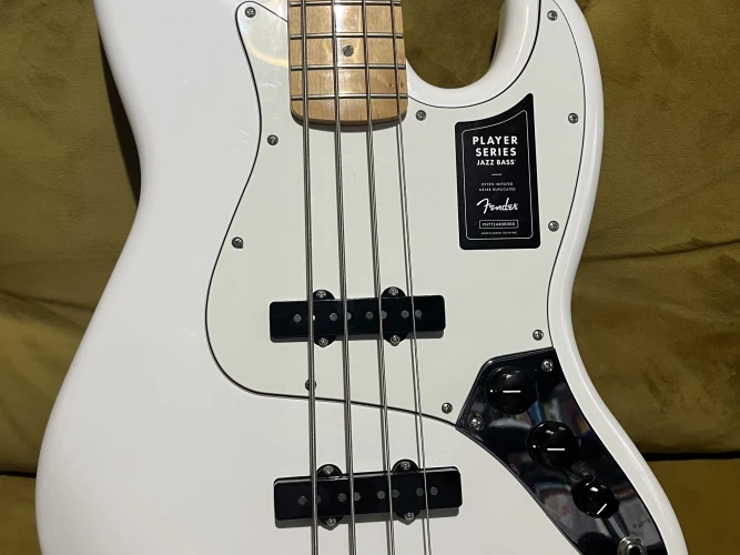 Fender Player Jazz Bass Akçaağaç Klavye Polar White Bas Gitar - Beyaz 2