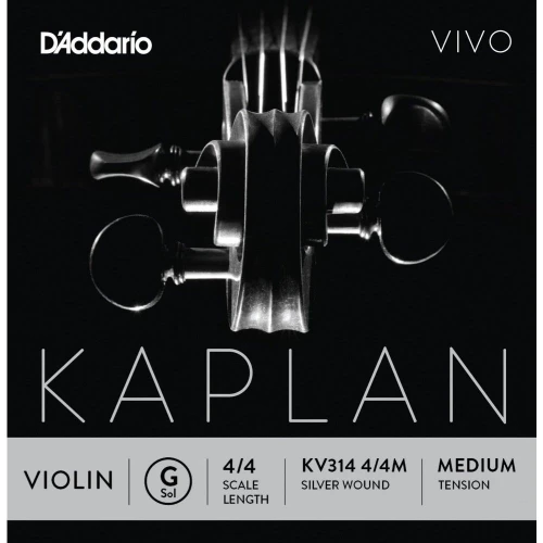 Daddario KV314 Keman Tek Tel, Kaplan Vivo, 4/4, G-(Sol), Medium 3