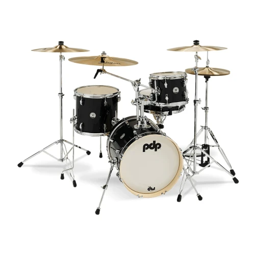 PDP Drums New Yorker 4-Parça Akustik Davul (Black Onyx Sparkle) 1