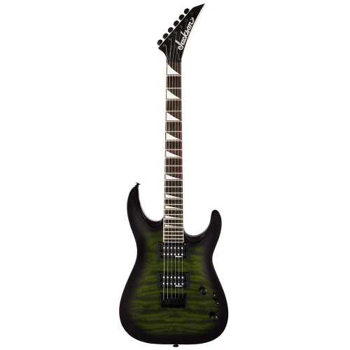 Jackson JS Dinky Arch Top JS32Q DKA HT Amaranth Klavye Transparent Green Burst Elektro Gitar 1