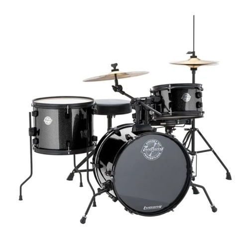 Ludwig The Pocket Kit By Questlove Black Sparkle Çocuklar için Akustik Davul Seti 1
