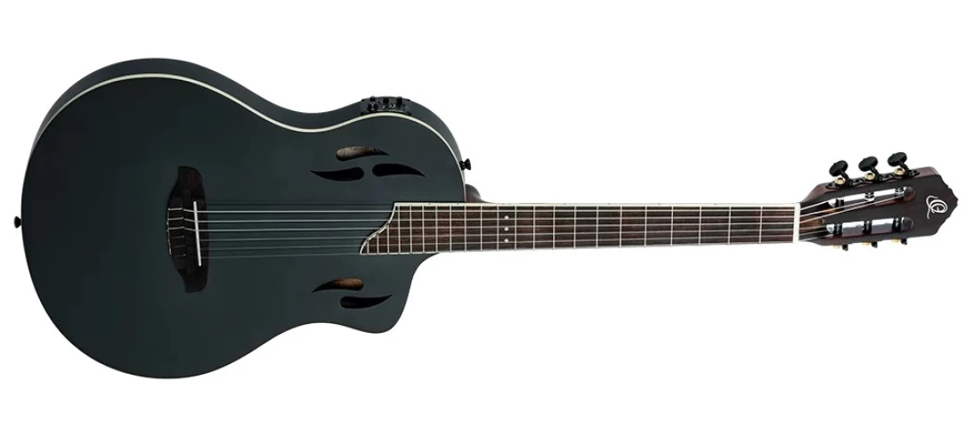 Ortega TourPlayer RTPSTD-SBK Elektro Klasik Gitar (Siyah) 1