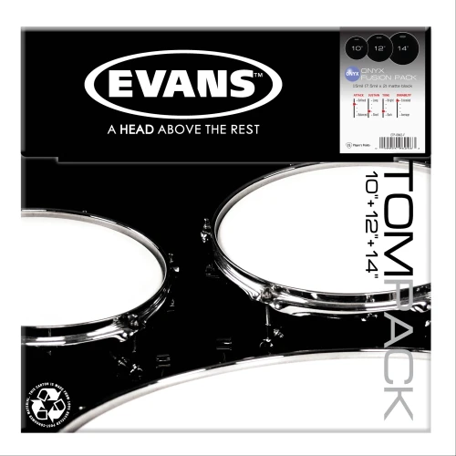 EVANS ETP-ONX2-F DERİ SETİ (10+12+14) TOM KUMLU SİYAH FUSION KİT 1