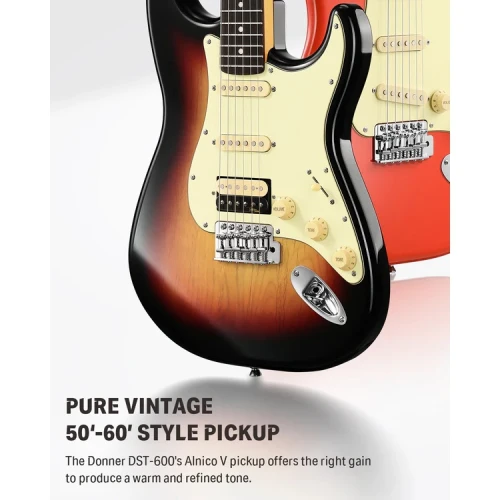 Donner DST-600 Elektro Gitar (3 Color Sunburst) 3