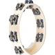 Meinl AE-ATA2S Artisan Ash Shell Steel Jingles 2 Rows 10" Tamburin (Natural) 1