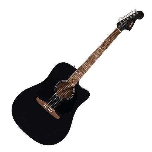 Fender California Debut Redondo CE Dreadnought Ceviz Klavye Black Elektro Akustik Gitar 1