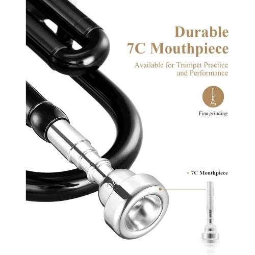 Eastar ETR-380N Standard Si Bemol Trompet (Siyah) 5