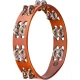 Meinl TA2AB Wood Nickelsilver Jingle 2-Rows Hand Tamburin (Antique Brown) 2