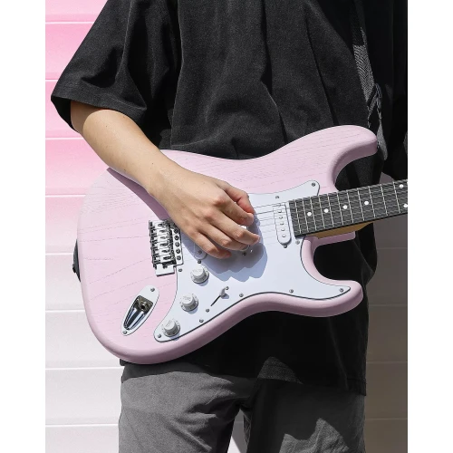 Donner DST-80 ST Elektro Gitar Seti (Pembe) 7