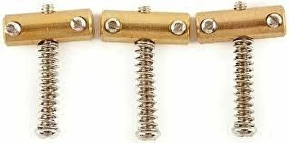 Fender American Vintage Telecaster Compensated Bridge Saddles Brass Köprü Yedek Parça 1