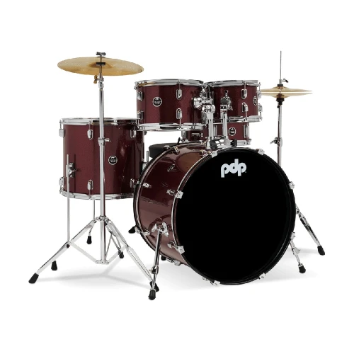 PDP Drums centerstage 20'' 5-Parça Akustik Davul Seti (Ruby Red Sparkle) 1