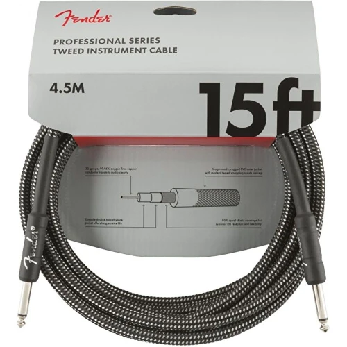 Fender Professional 4m Gri Tweed Enstrüman Kablosu 2