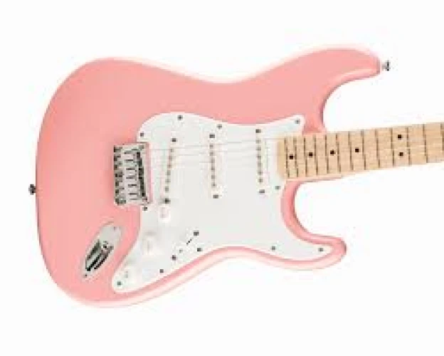 Squier FSR Sonic Stratocaster HT Akçaağaç Klavye WPG Shell Pink Elektro Gitar 1