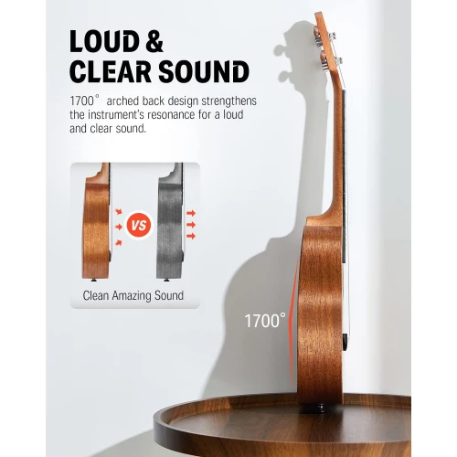 Donner Maun Tenor Ukulele Professional Tenor Ukelele Başlancıç Seti (Natural) 2