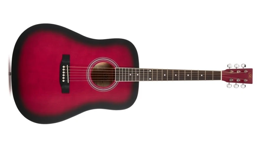 SX SD104 Kırmızı Akustik Gitar 1