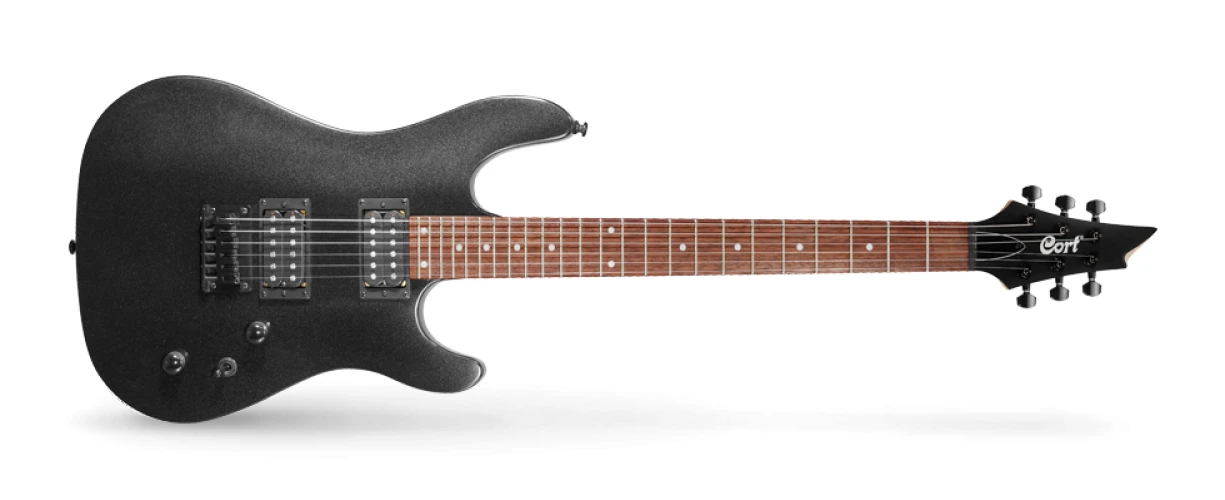 CORT KX100BKM ELEKTRO GİTAR, METALİK SİYAH, (H-H) 1